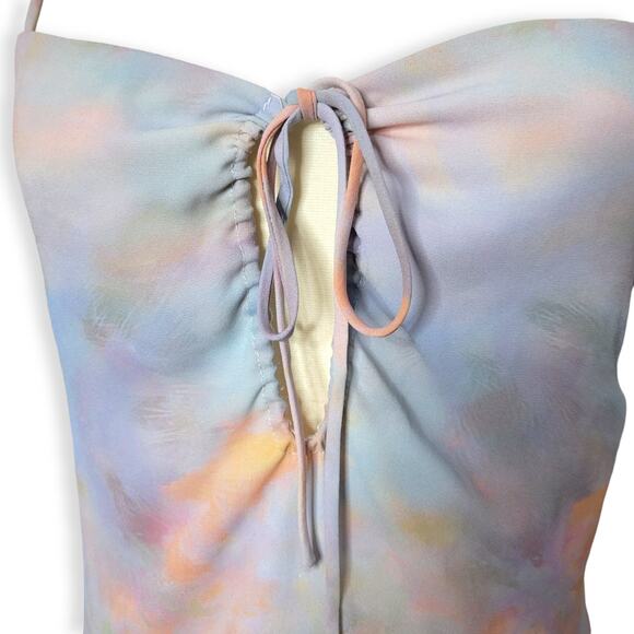 Skyler & Madison "Molly" Pastel Cloud Open Back Mini Dress Size Large - Picture 15 of 15